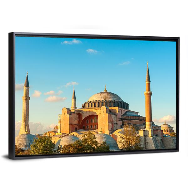Hagia Sophia In The Evening Canvas Wall Art-3 Horizontal-Gallery Wrap-25" x 16"-Tiaracle