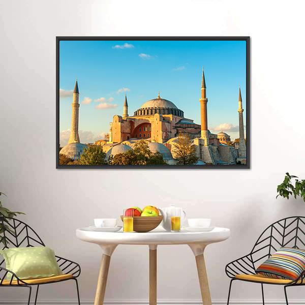 Hagia Sophia In The Evening Canvas Wall Art-5 Horizontal-Gallery Wrap-22" x 12"-Tiaracle