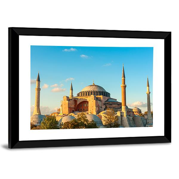Hagia Sophia In The Evening Canvas Wall Art-5 Horizontal-Gallery Wrap-22" x 12"-Tiaracle