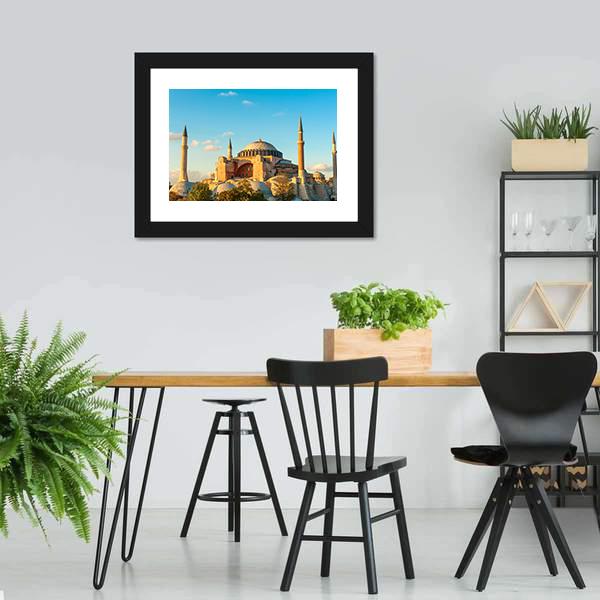 Hagia Sophia In The Evening Canvas Wall Art-5 Horizontal-Gallery Wrap-22" x 12"-Tiaracle
