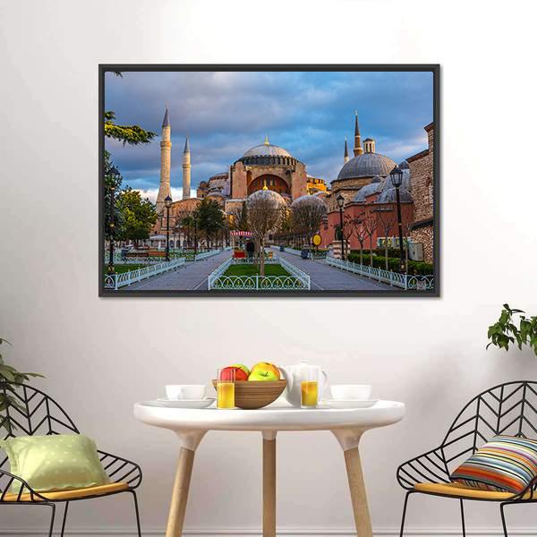 Hagia Sophia Mosque Istanbul Canvas Wall Art-3 Horizontal-Gallery Wrap-25" x 16"-Tiaracle