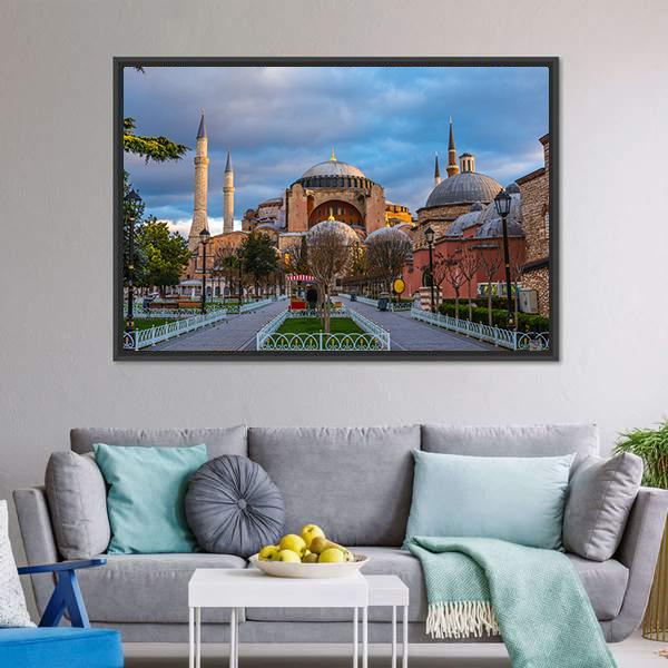 Hagia Sophia Mosque Istanbul Canvas Wall Art-3 Horizontal-Gallery Wrap-25" x 16"-Tiaracle