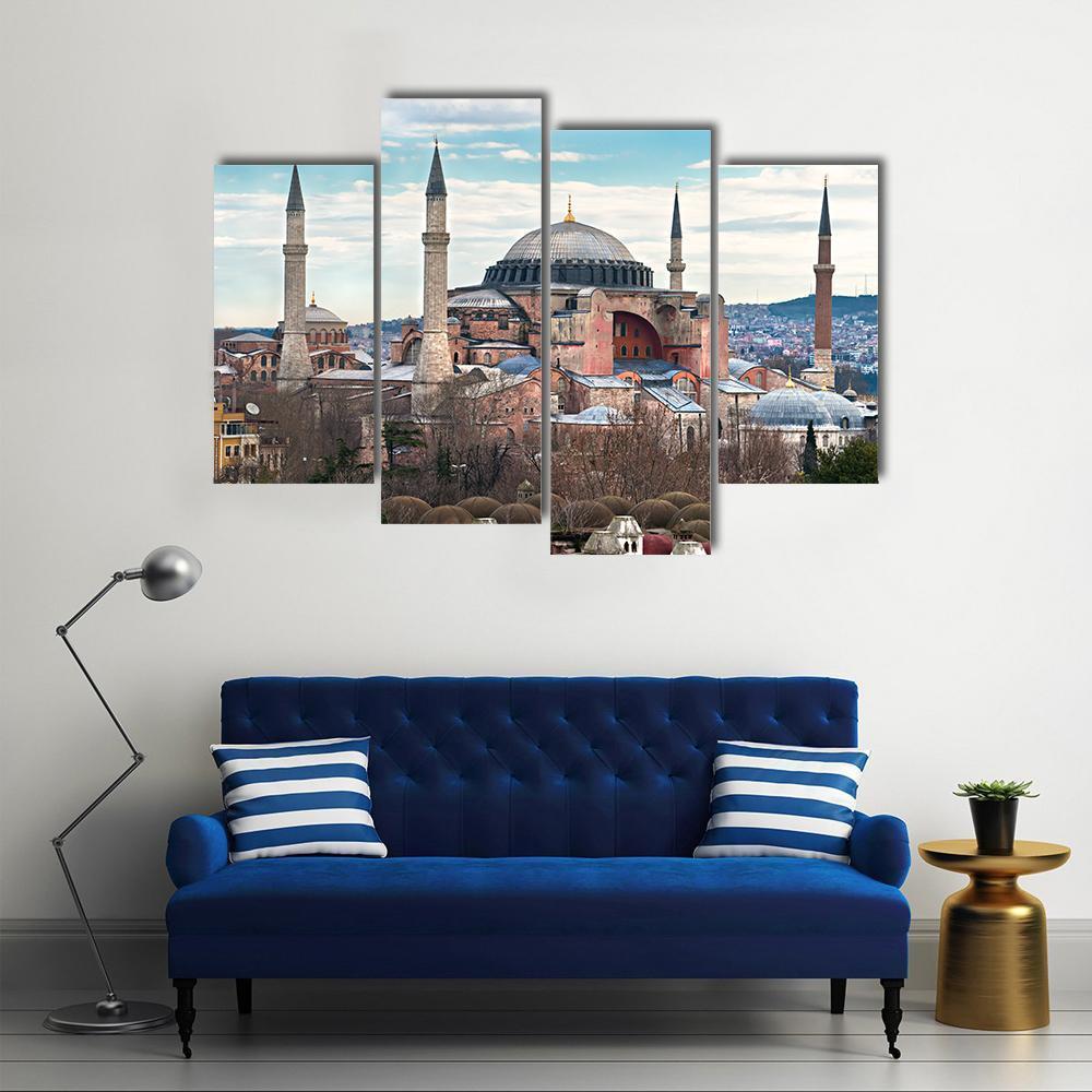 Hagia Sophia Mosque Canvas Wall Art-4 Pop-Gallery Wrap-50" x 32"-Tiaracle