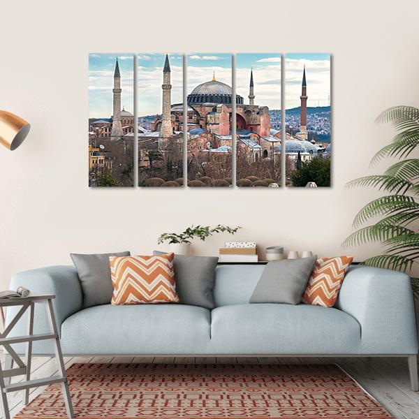 Hagia Sophia Mosque Canvas Wall Art-5 Horizontal-Gallery Wrap-22" x 12"-Tiaracle