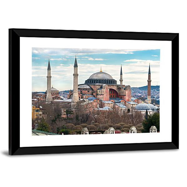 Hagia Sophia Mosque Canvas Wall Art-3 Horizontal-Gallery Wrap-25" x 16"-Tiaracle