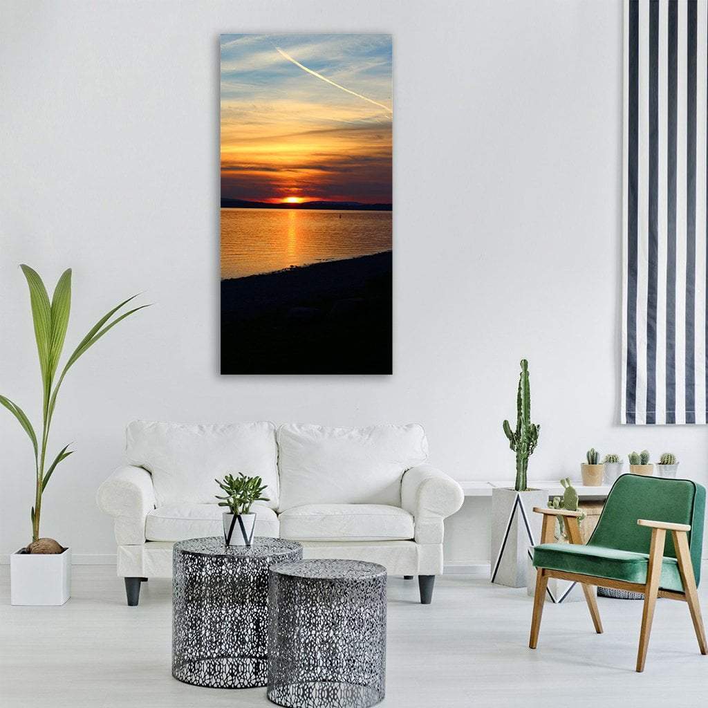 Hagnau Lake At Sunset Germany Vertical Canvas Wall Art-3 Vertical-Gallery Wrap-12" x 25"-Tiaracle