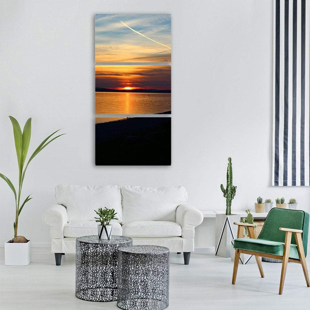 Hagnau Lake At Sunset Germany Vertical Canvas Wall Art-3 Vertical-Gallery Wrap-12" x 25"-Tiaracle