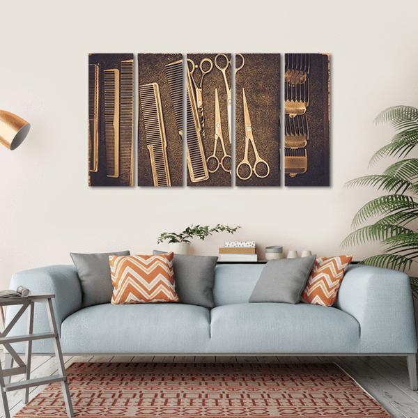 Hairstylist's Accessories Canvas Wall Art-5 Horizontal-Gallery Wrap-22" x 12"-Tiaracle