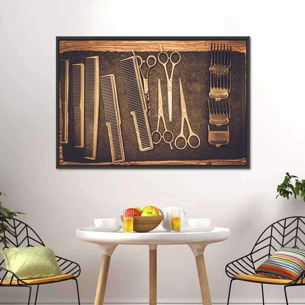 Hairstylist's Accessories Canvas Wall Art-5 Horizontal-Gallery Wrap-22" x 12"-Tiaracle