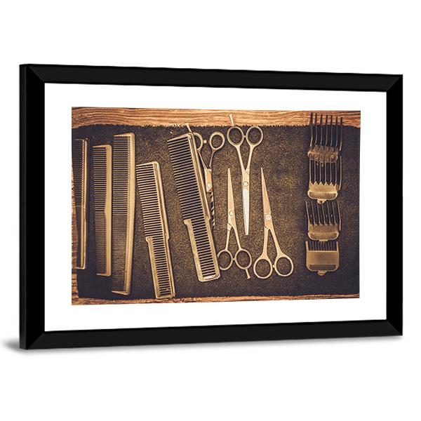 Hairstylist's Accessories Canvas Wall Art-5 Horizontal-Gallery Wrap-22" x 12"-Tiaracle