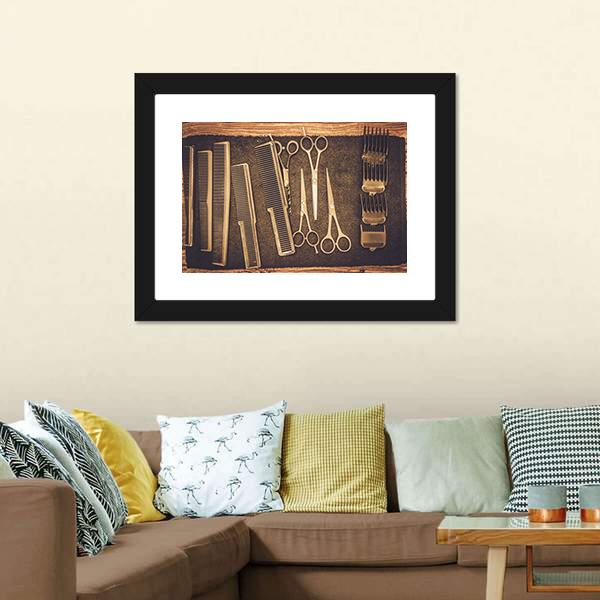 Hairstylist's Accessories Canvas Wall Art-5 Horizontal-Gallery Wrap-22" x 12"-Tiaracle