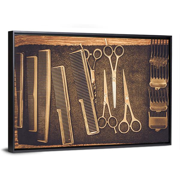 Hairstylist's Accessories Canvas Wall Art-5 Horizontal-Gallery Wrap-22" x 12"-Tiaracle