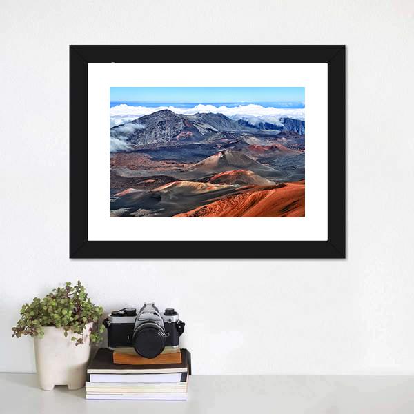 Haleakala Volcano Hawaii Canvas Wall Art-1 Piece-Framed Print-20" x 16"-Tiaracle