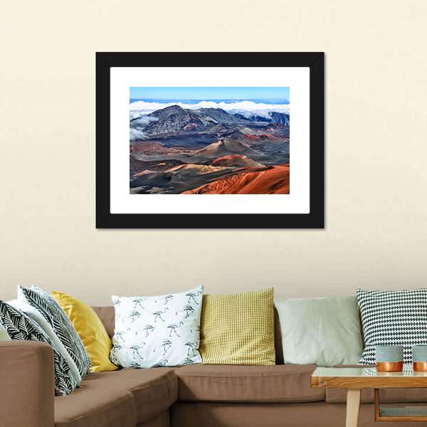 Haleakala Volcano Hawaii Canvas Wall Art-5 Horizontal-Gallery Wrap-22" x 12"-Tiaracle