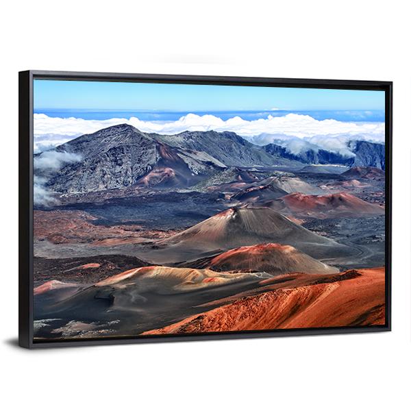 Haleakala Volcano Hawaii Canvas Wall Art-5 Horizontal-Gallery Wrap-22" x 12"-Tiaracle
