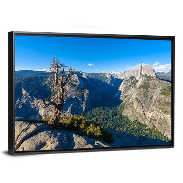 Half Dome Rock Canvas Wall Art-3 Horizontal-Gallery Wrap-25" x 16"-Tiaracle