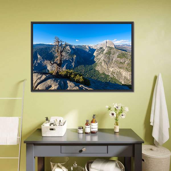 Half Dome Rock Canvas Wall Art-1 Piece-Floating Frame-24" x 16"-Tiaracle