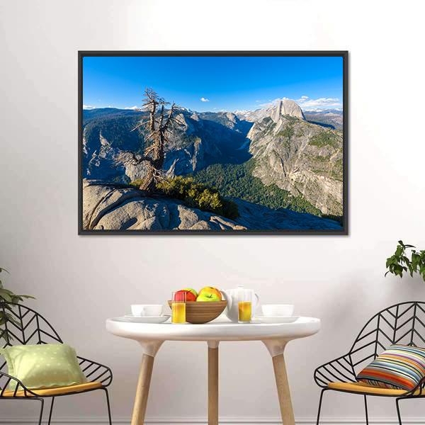 Half Dome Rock Canvas Wall Art-3 Horizontal-Gallery Wrap-25" x 16"-Tiaracle