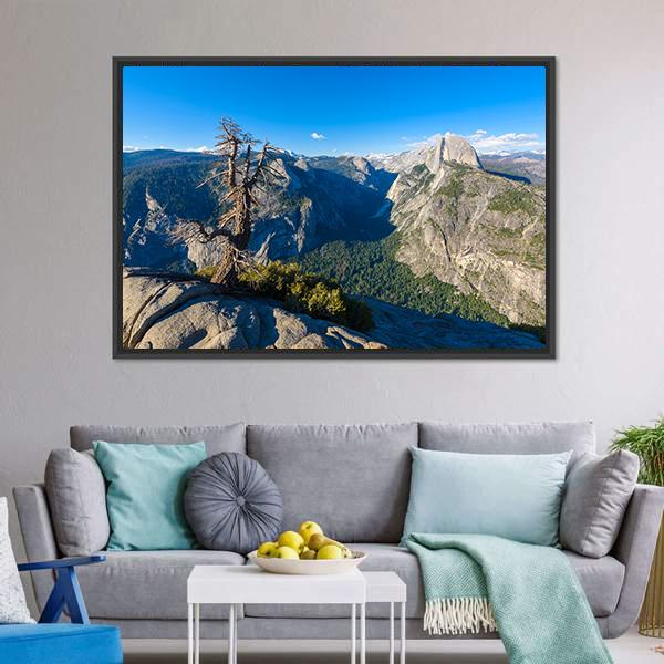 Half Dome Rock Canvas Wall Art-3 Horizontal-Gallery Wrap-25" x 16"-Tiaracle