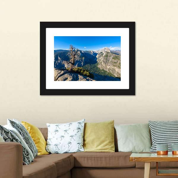 Half Dome Rock Canvas Wall Art-3 Horizontal-Gallery Wrap-25" x 16"-Tiaracle