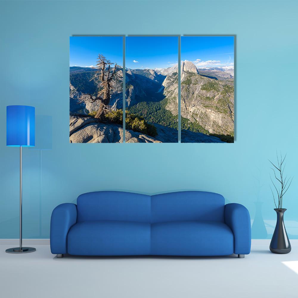Half Dome Rock Canvas Wall Art-3 Horizontal-Gallery Wrap-37" x 24"-Tiaracle