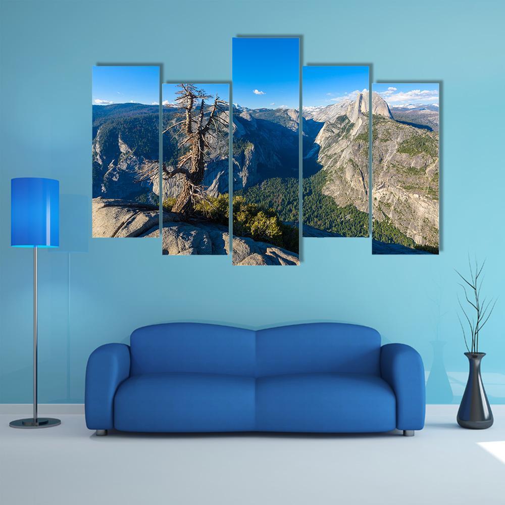 Half Dome Rock Canvas Wall Art-5 Pop-Gallery Wrap-47" x 32"-Tiaracle