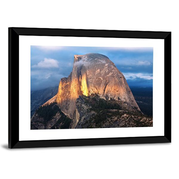 Half Dome Yosemite National Park Canvas Wall Art-3 Horizontal-Gallery Wrap-25" x 16"-Tiaracle