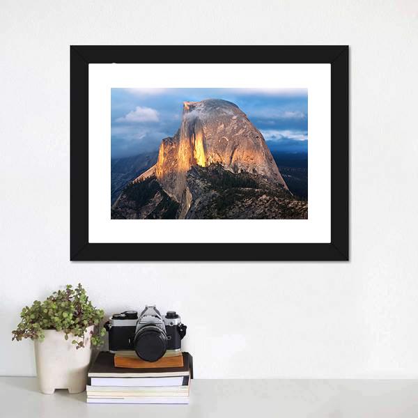 Half Dome Yosemite National Park Canvas Wall Art-1 Piece-Framed Print-20" x 16"-Tiaracle