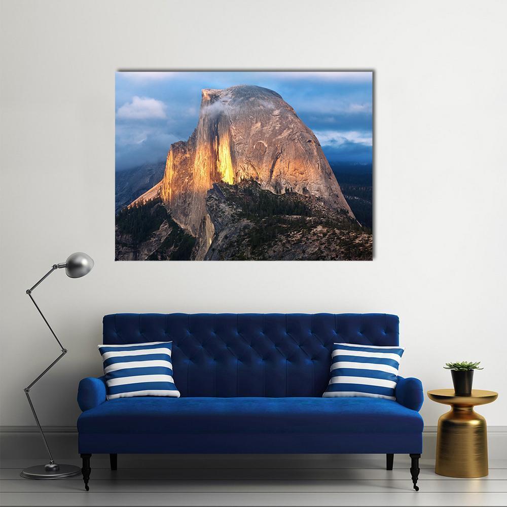 Half Dome Yosemite National Park Canvas Wall Art-5 Star-Gallery Wrap-62" x 32"-Tiaracle