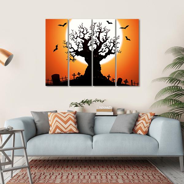 Halloween Concept Canvas Wall Art-4 Horizontal-Gallery Wrap-34" x 24"-Tiaracle