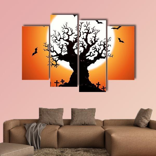 Halloween Concept Canvas Wall Art-4 Pop-Gallery Wrap-50&quot; x 32&quot;-Tiaracle