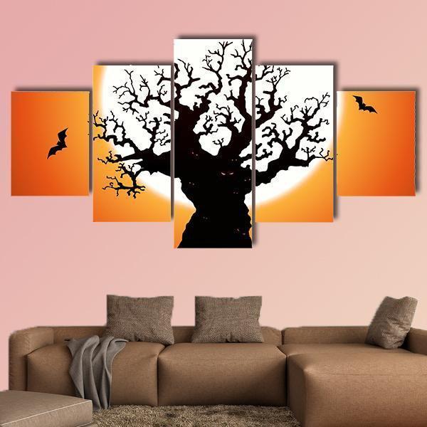 Halloween Concept Canvas Wall Art-5 Star-Gallery Wrap-62" x 32"-Tiaracle
