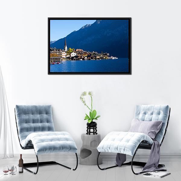 Hallstatt In Austria Canvas Wall Art-3 Horizontal-Gallery Wrap-25" x 16"-Tiaracle