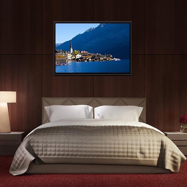 Hallstatt In Austria Canvas Wall Art-3 Horizontal-Gallery Wrap-25" x 16"-Tiaracle