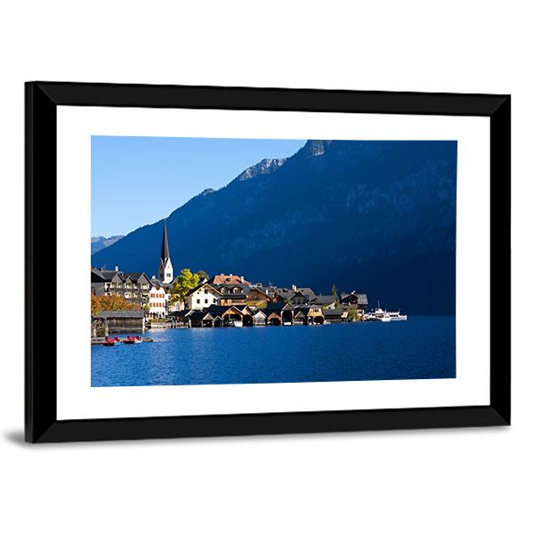 Hallstatt In Austria Canvas Wall Art-3 Horizontal-Gallery Wrap-25" x 16"-Tiaracle
