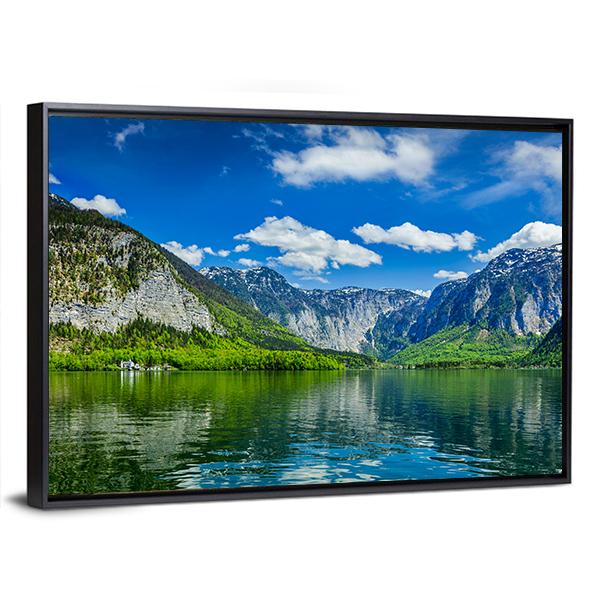Hallstatter See Mountain Lake Austria Canvas Wall Art-3 Horizontal-Gallery Wrap-25" x 16"-Tiaracle