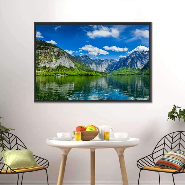 Hallstatter See Mountain Lake Austria Canvas Wall Art-3 Horizontal-Gallery Wrap-25" x 16"-Tiaracle