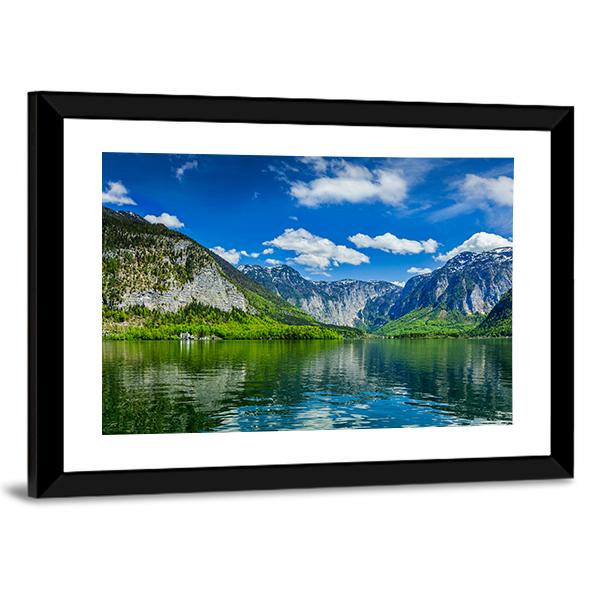 Hallstatter See Mountain Lake Austria Canvas Wall Art-3 Horizontal-Gallery Wrap-25" x 16"-Tiaracle