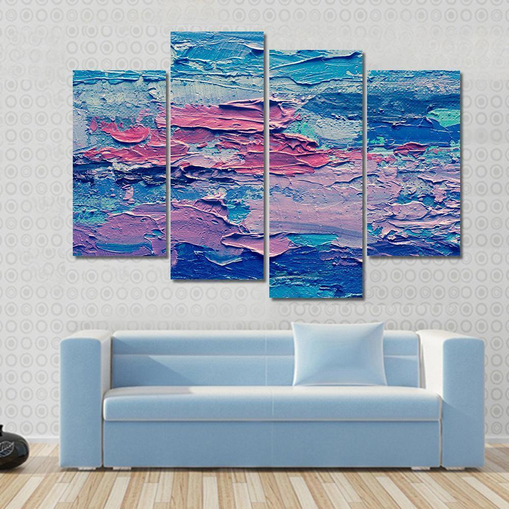 Hand Drawn Oil Painting Canvas Wall Art-4 Pop-Gallery Wrap-50" x 32"-Tiaracle