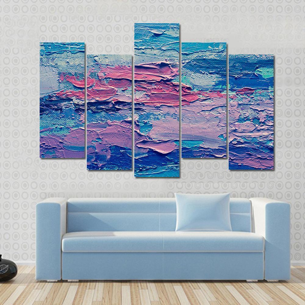 Hand Drawn Oil Painting Canvas Wall Art-5 Pop-Gallery Wrap-47" x 32"-Tiaracle