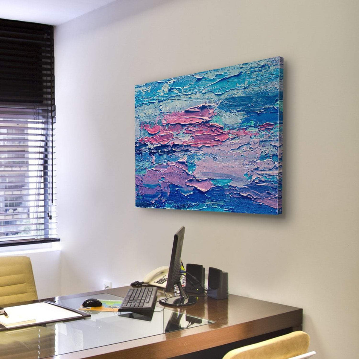 Hand Drawn Oil Painting Canvas Wall Art-3 Horizontal-Gallery Wrap-25" x 16"-Tiaracle