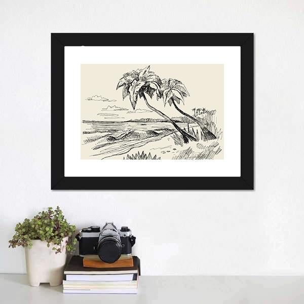 Hand Drawn Picture Canvas Wall Art-1 Piece-Framed Print-20" x 16"-Tiaracle