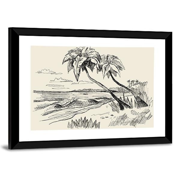 Hand Drawn Picture Canvas Wall Art-5 Horizontal-Gallery Wrap-22" x 12"-Tiaracle