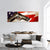 Gun Lying On American Flag Panoramic Canvas Wall Art-3 Piece-25" x 08"-Tiaracle