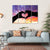 Hands Heart Silhouette Canvas Wall Art-4 Horizontal-Gallery Wrap-34" x 24"-Tiaracle
