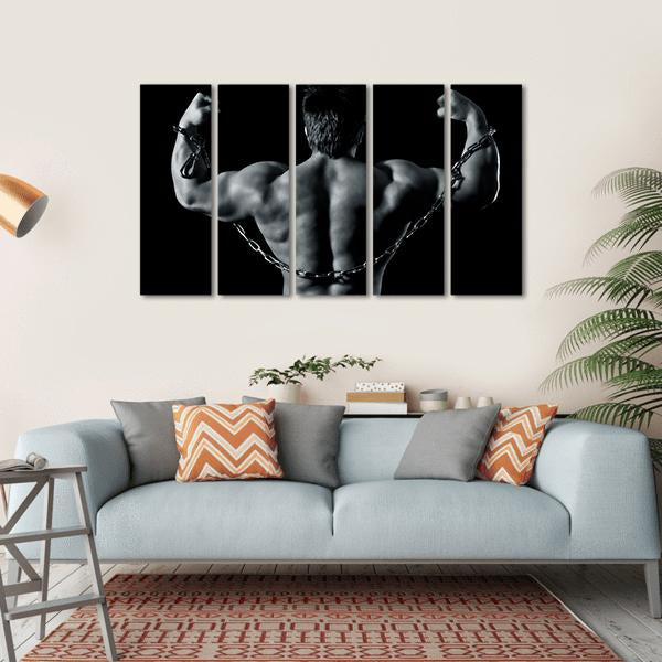 Handsome Young Muscular Sports Canvas Wall Art-5 Horizontal-Gallery Wrap-22" x 12"-Tiaracle