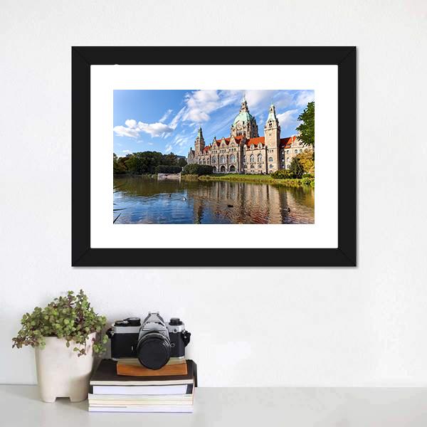 Hanover City Hall Canvas Wall Art-1 Piece-Framed Print-30" x 20"-Tiaracle