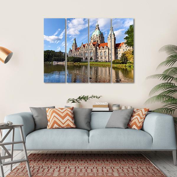 Hanover City Hall Canvas Wall Art-4 Horizontal-Gallery Wrap-34" x 24"-Tiaracle