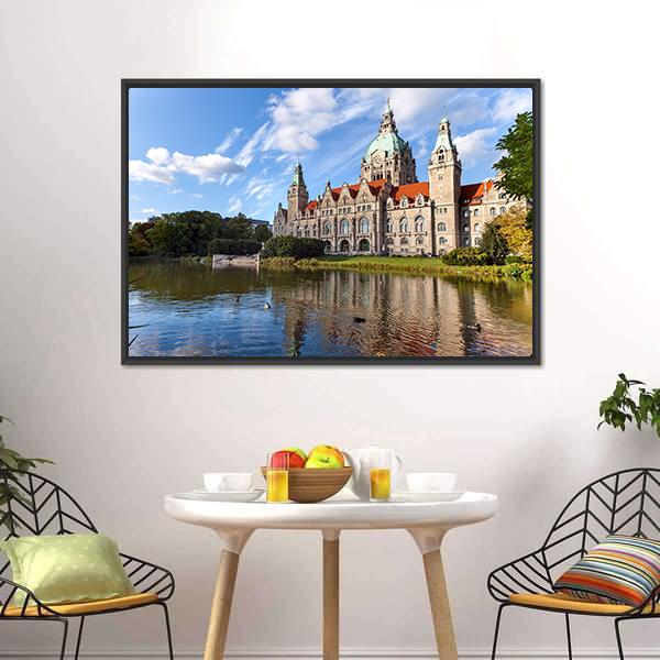 Hanover City Hall Canvas Wall Art-3 Horizontal-Gallery Wrap-25" x 16"-Tiaracle