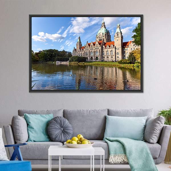 Hanover City Hall Canvas Wall Art-3 Horizontal-Gallery Wrap-25" x 16"-Tiaracle
